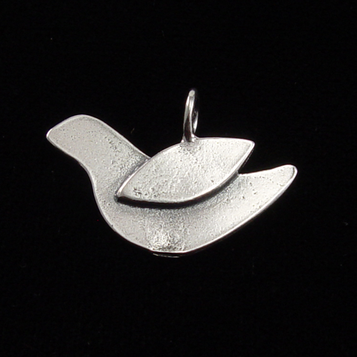 Metal Stamping Blanks Sterling Silver Large Bird Pendant